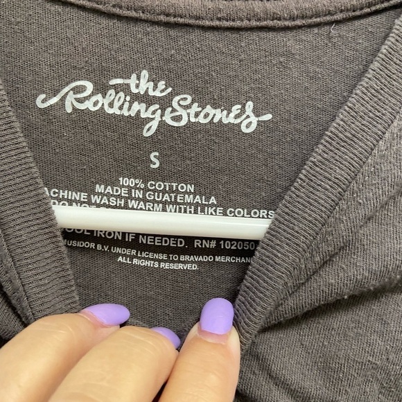 Rolling Stones grey tongues tee size small - Picture 3 of 4
